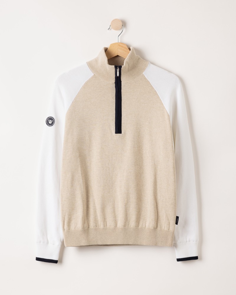 Laura T-neck WP Oyster (multi color)