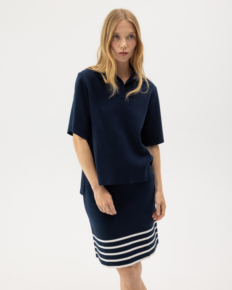 Lissie Skirt Navy/Off White