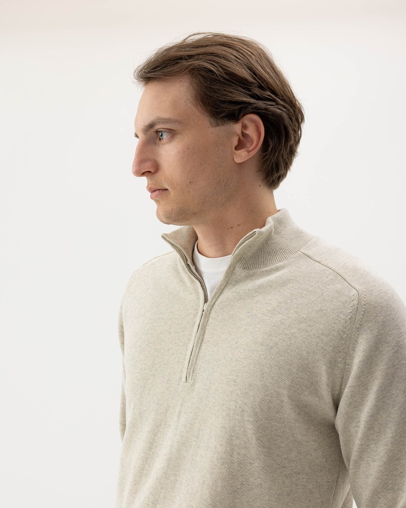 Ludvig T-neck WP Off White Mel.