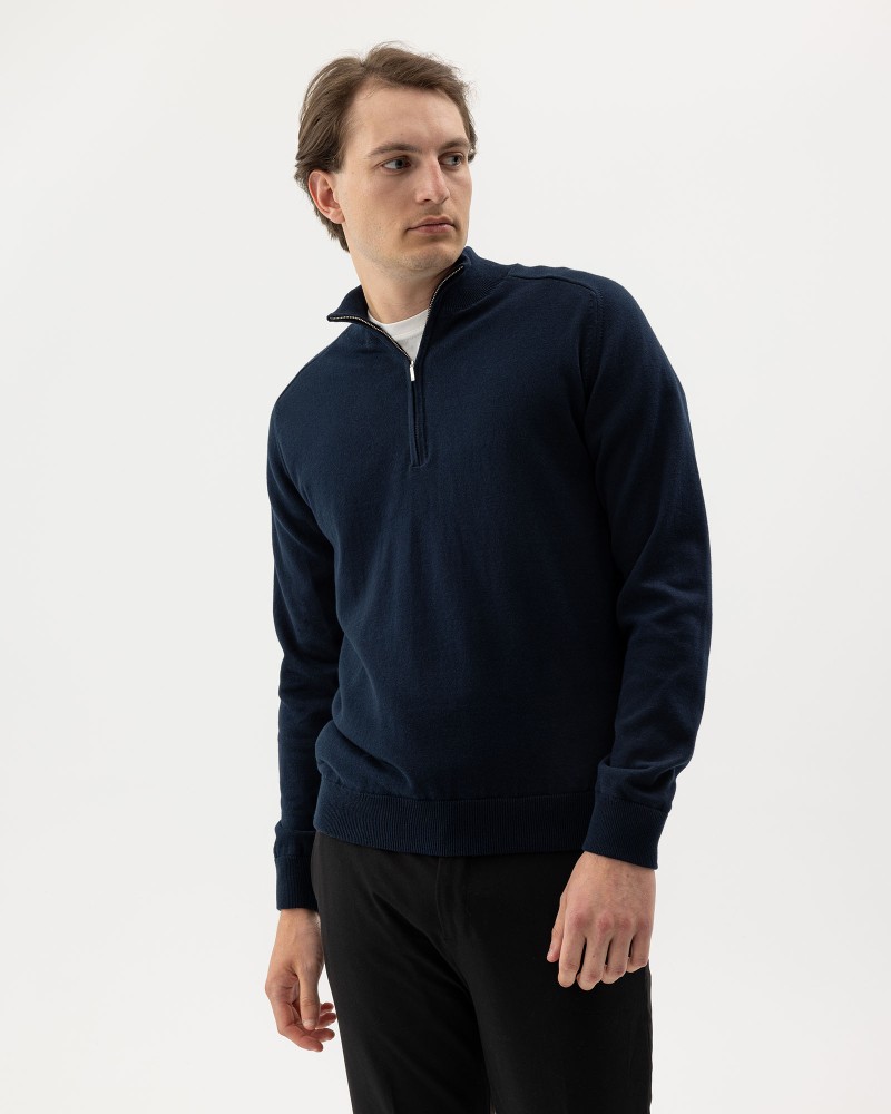 Ludvig T-neck WP Navy