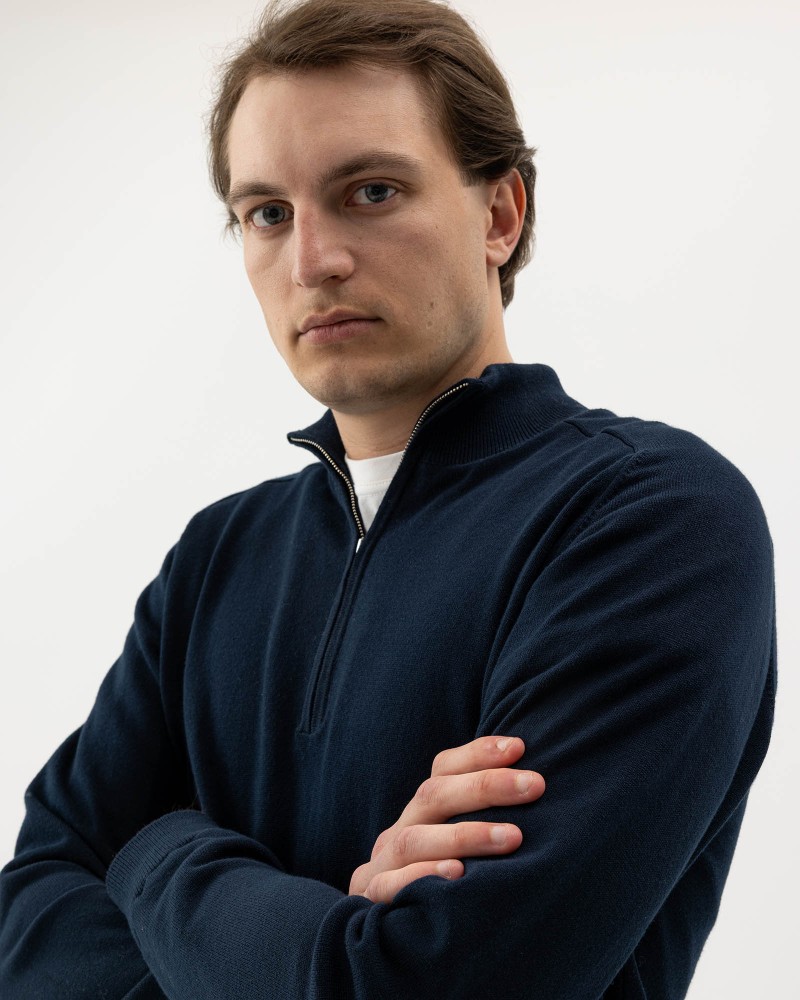 Ludvig T-neck WP Navy