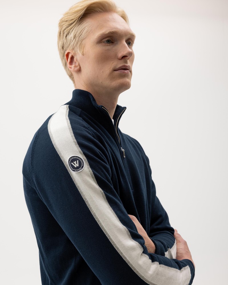 Ludvig T-neck WP Navy/Off White