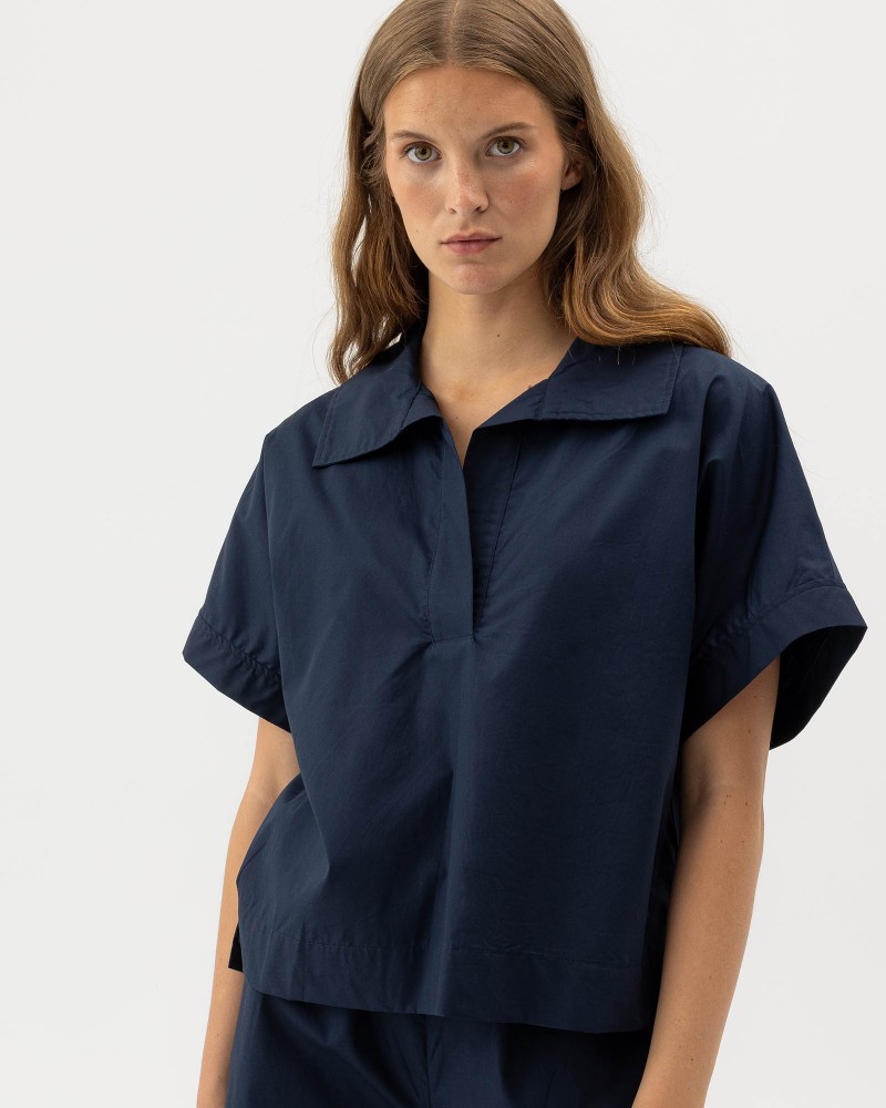 Marie Pop Over Top Navy