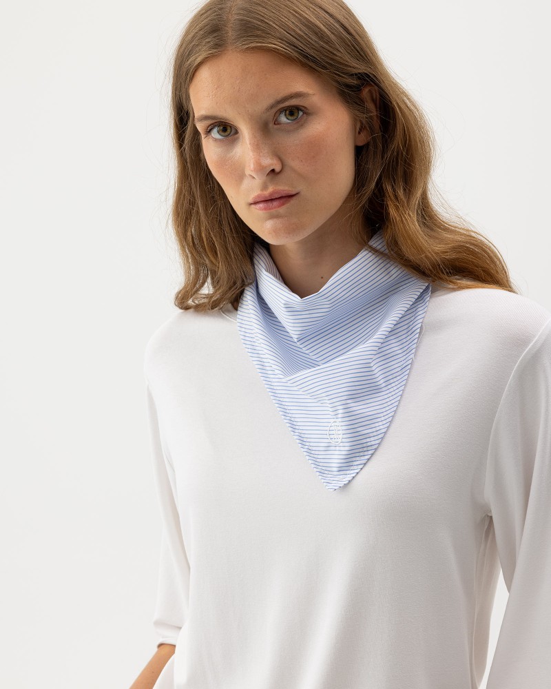 Marie Scarf White/Light Blue