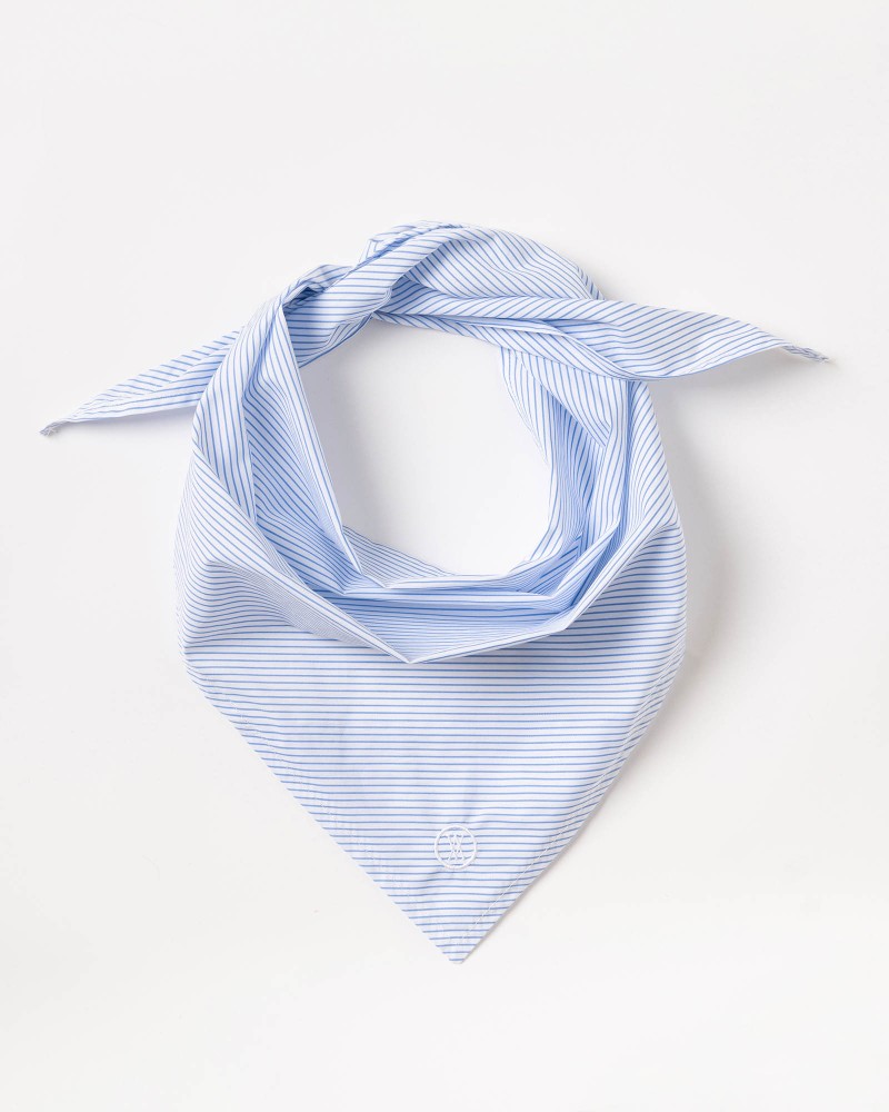 Marie Scarf White/Light Blue