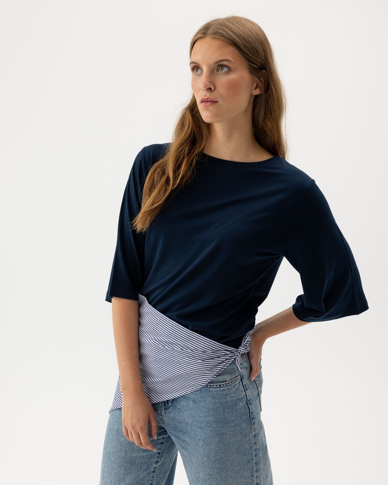 Marie Scarf Navy/White