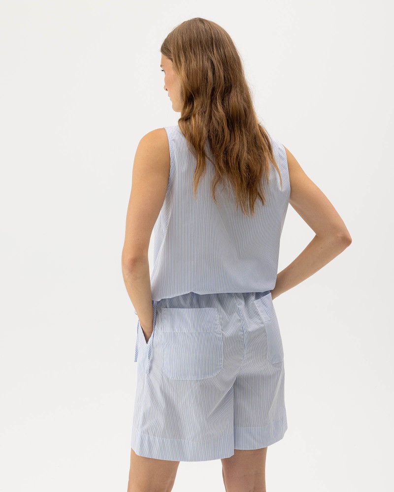 Marie Shorts White/Light Blue