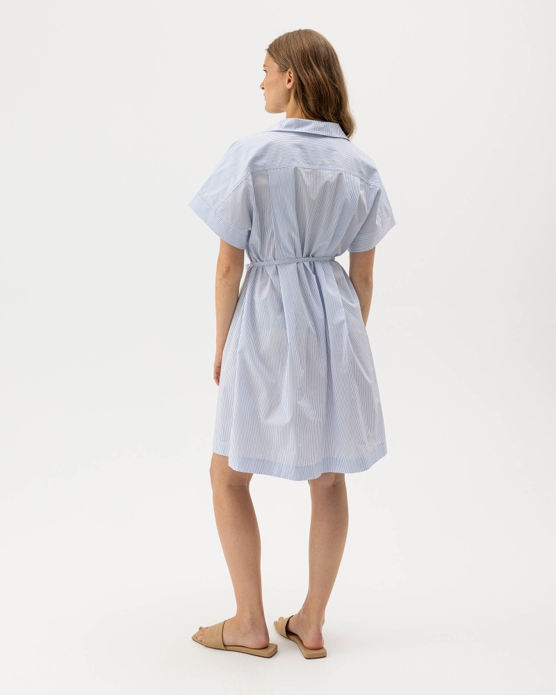 Marie Tunic Dress White/Light Blue