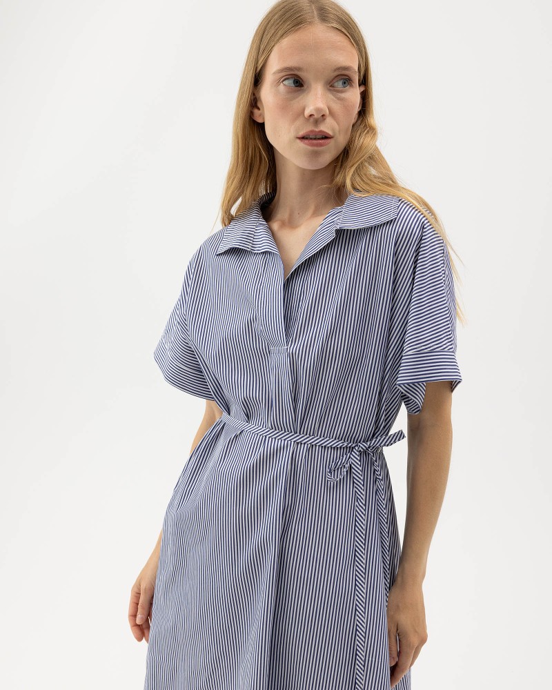 Marie Tunic Dress Navy/White