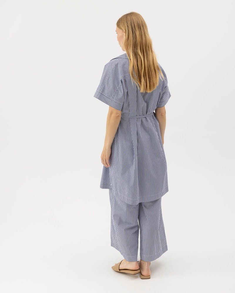 Marie Tunic Dress Navy/White