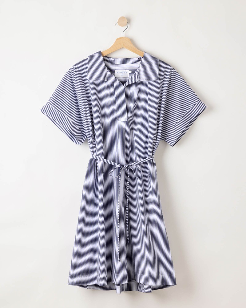 Marie Tunic Dress Navy/White