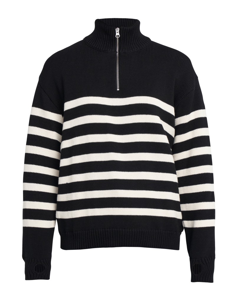 Regina T-neck WP Black/Ecru