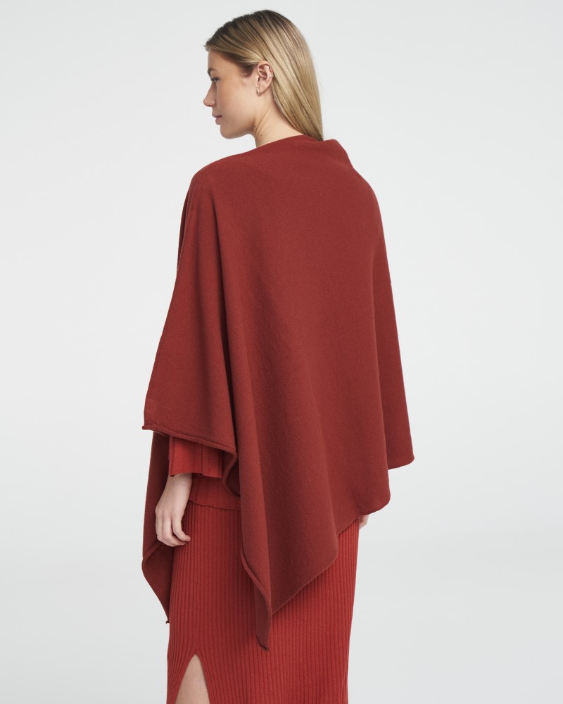 Sofie Poncho Maple Red