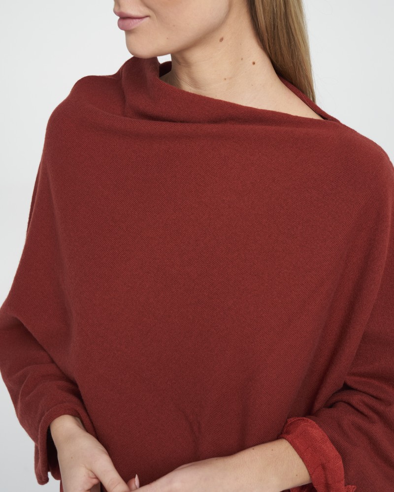Sofie Poncho Maple Red