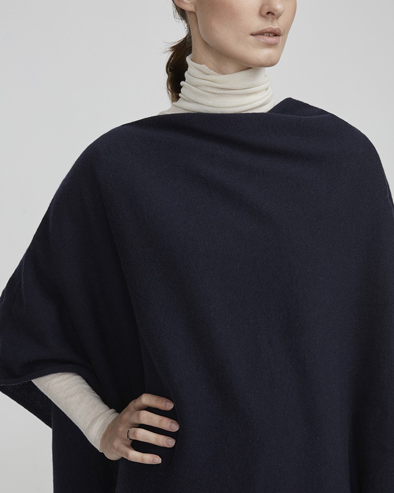 Sofie Poncho Dark Navy