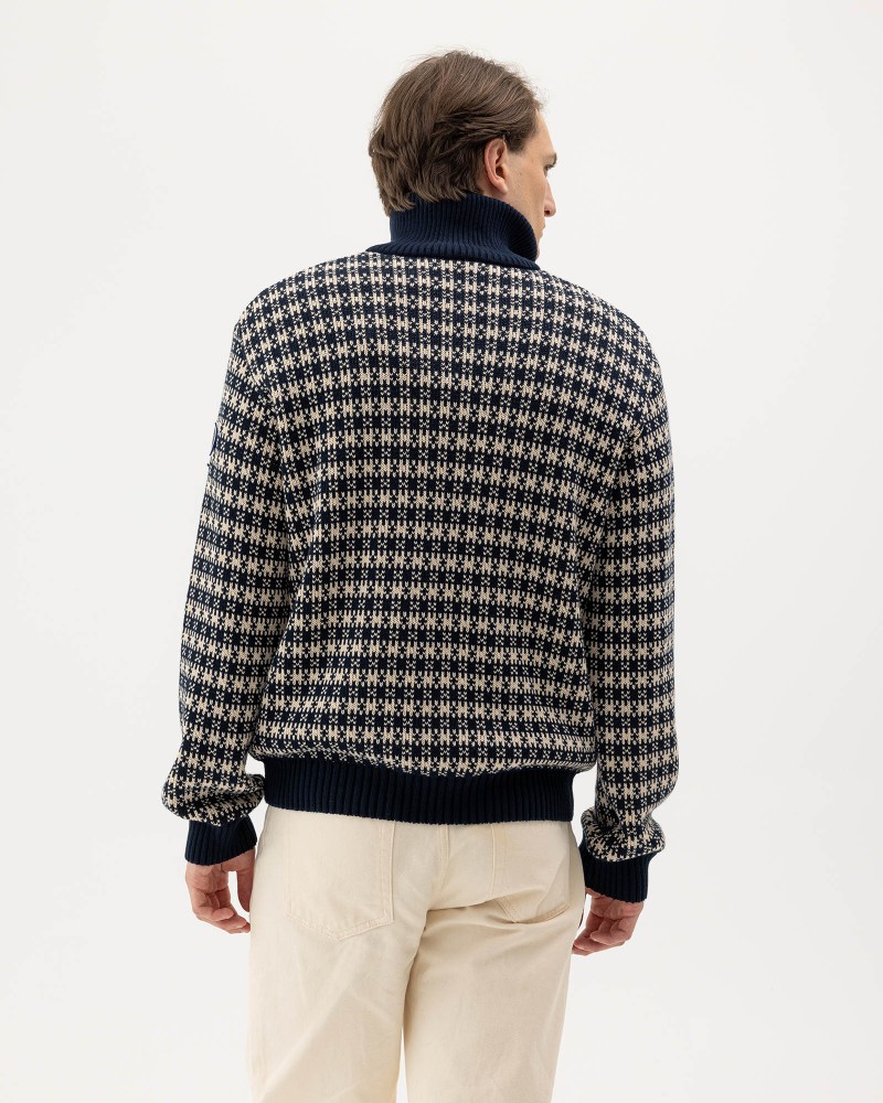 Sverre T-neck WP Navy/Oyster