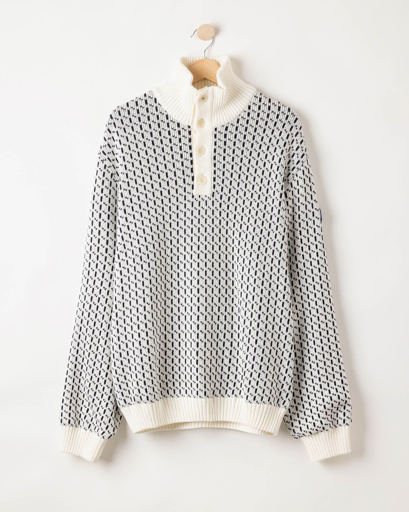 Sverre T-neck WP Navy/Oyster