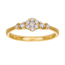 Diamantring 18K guld med sidostenar Diamantring 18K guld med sidostenar