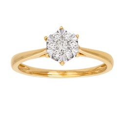 Diamantring i 18K guld med flera diamanter Diamantring i 18K guld med flera diamanter