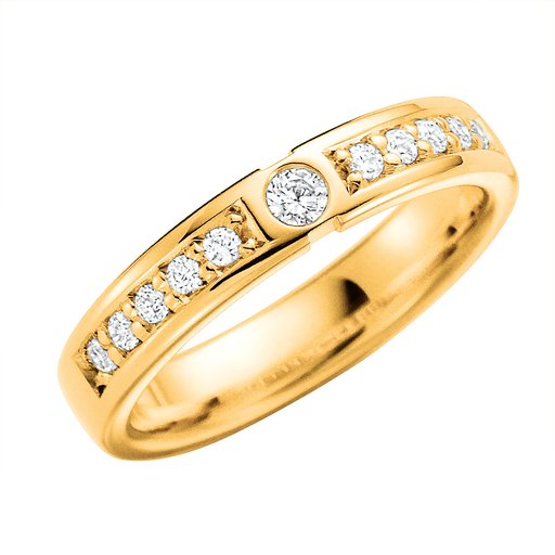 Diamantring i 18K guld