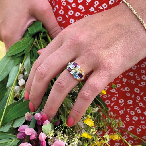 Diamantring i 18K guld