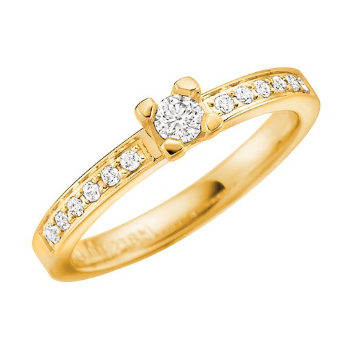 Diamantring i 18K guld