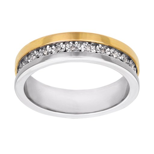 Ring i äkta silver och 18K guld