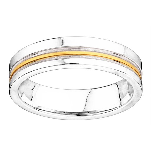 Förlovningsring i äkta silver och 18K guld