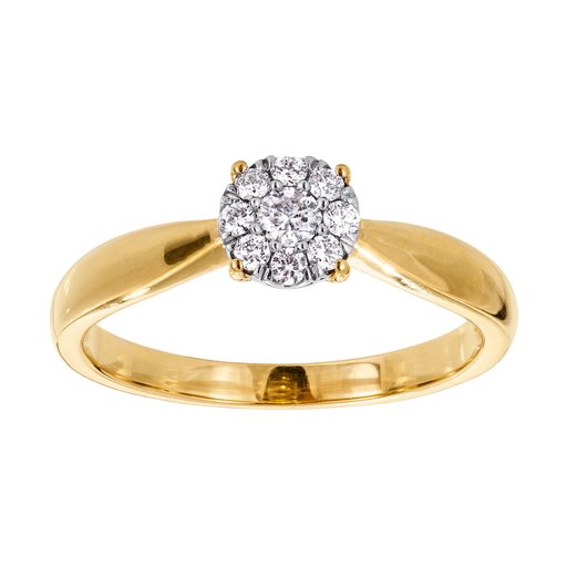 Diamantring i 18K guld