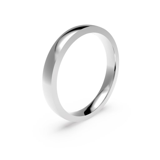 Förlovningsring i platina 3mm