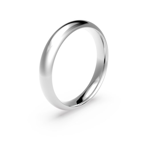 Förlovningsring i platina 4mm