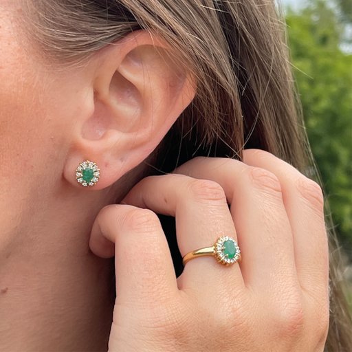 Diamantörhängen i 18K guld