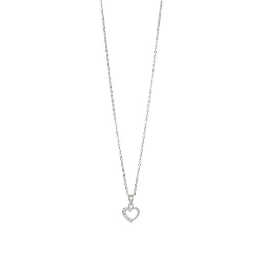Halsband i äkta silver med kubisk zirkonia.