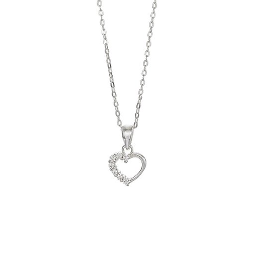 Halsband i äkta silver med kubisk zirkonia.