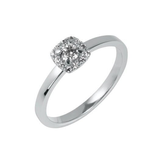 Diamantring i 18K guld