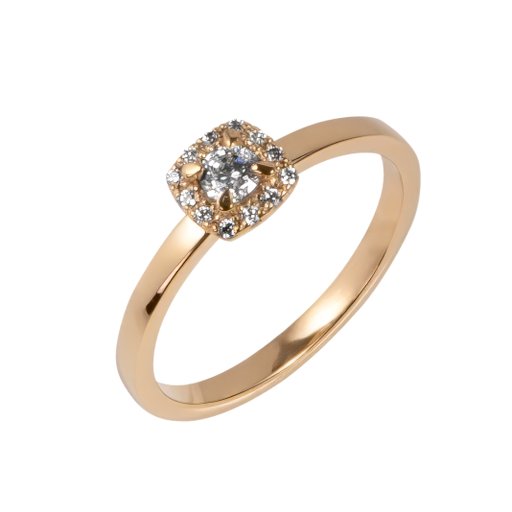 Diamantring i 18K guld