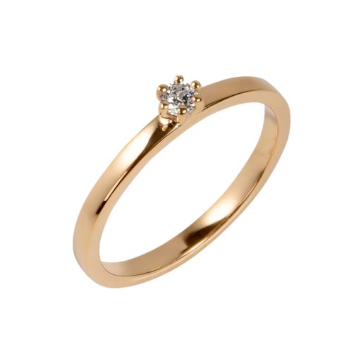 Diamantring i 18K guld