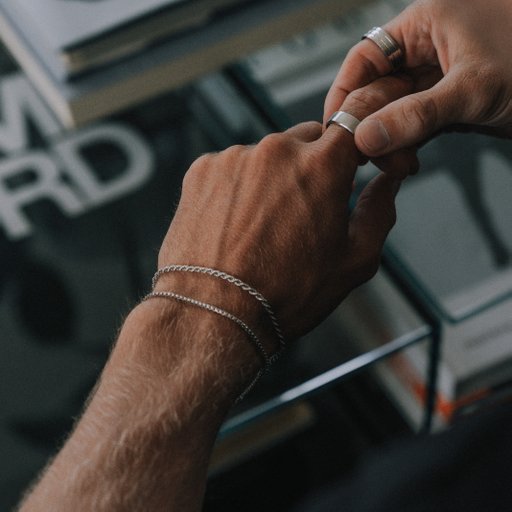 Cordellarmband i äkta silver 18cm