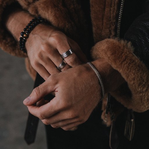 Bred randig ring i äkta silver