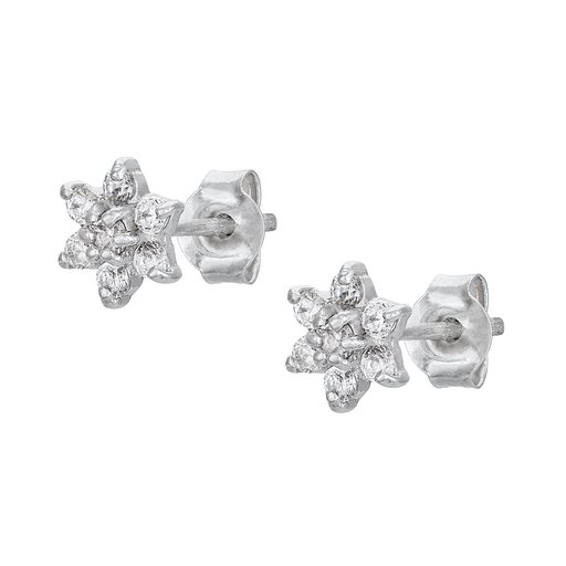 Örhängen i äkta silver med blommor
