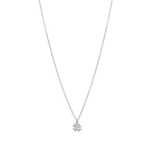 Halsband i äkta silver med fyrklöver