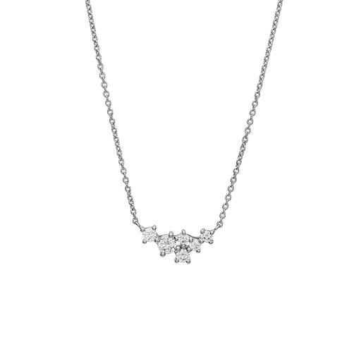 Halsband i äkta silver med kubisk zirkonia.