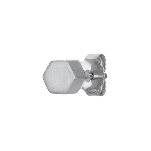 Örhänge i äkta silver med hexagonform