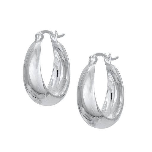 Chunky creoler i äkta silver
