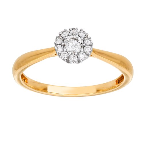 Diamantring I 18K guld - Halo
