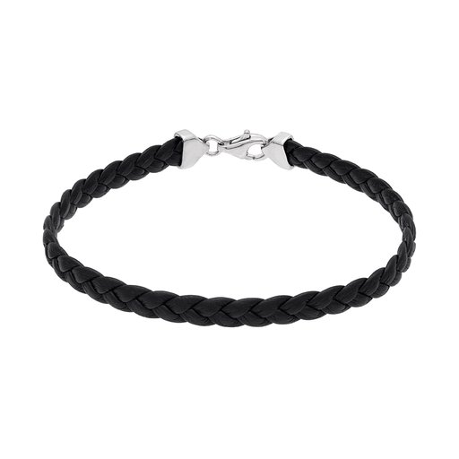 Armband i äkta flätat läder 17cm