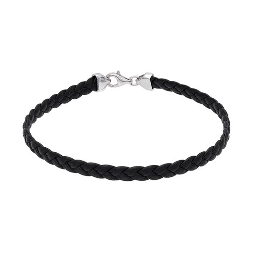 Armband i äkta flätat läder 19cm