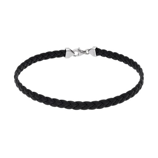 Armband i äkta flätat läder 21cm
