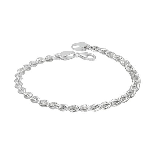 Armband i äkta silver med flätade länkar
