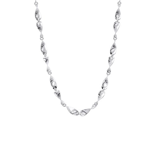 Halsband i äkta silver med svängda länkar